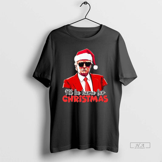 Official Trendy Trump Santa Hat Ill Be Home For Christmas