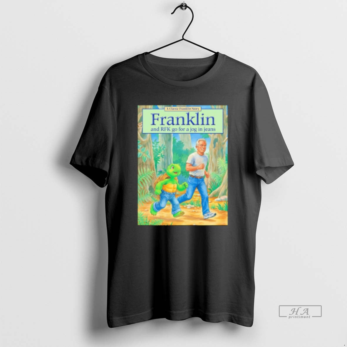 Official Turtle Franklin And Rfk Go For A Jog In Jeans Pete Hegseth Meme T-Shirts, Hoodie, Sweatshirt | WearSparks.com