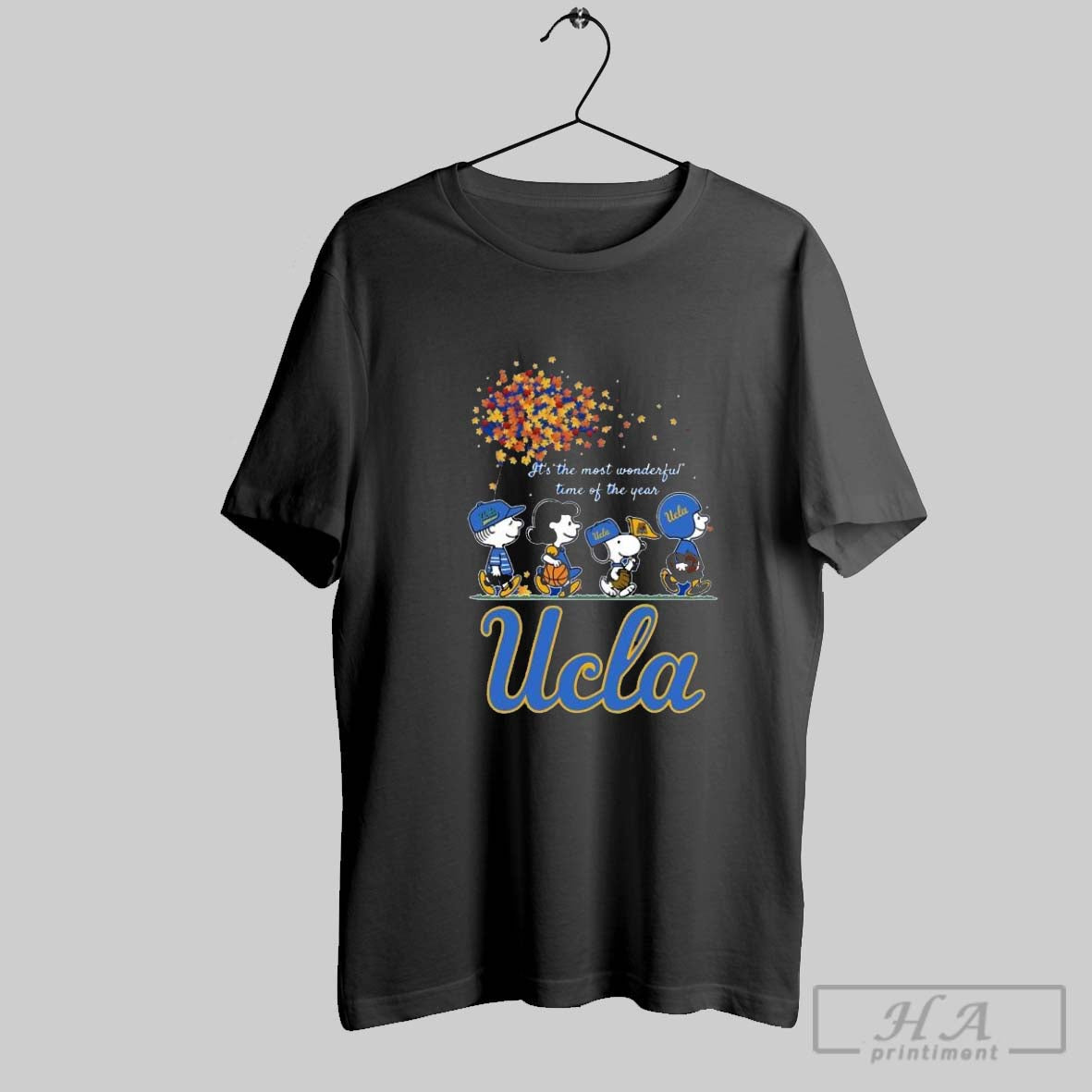 Official Ucla Bruins And Peanuts Character Its The Most Wonderful Time Of The Year Tee