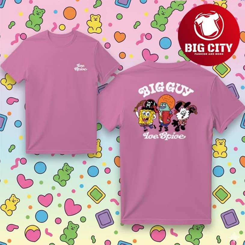 Official Verdy x Ice Spice Big Guy Character New Two Sided Shirt