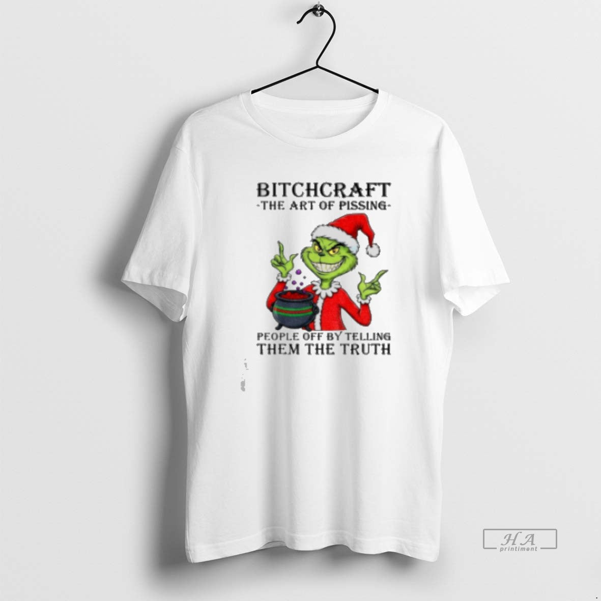 Official Grinch Santa Claus Bitchcraft The Art Of Pissing People Off By Telling Them The T-Shirts, Hoodie, Sweatshirt