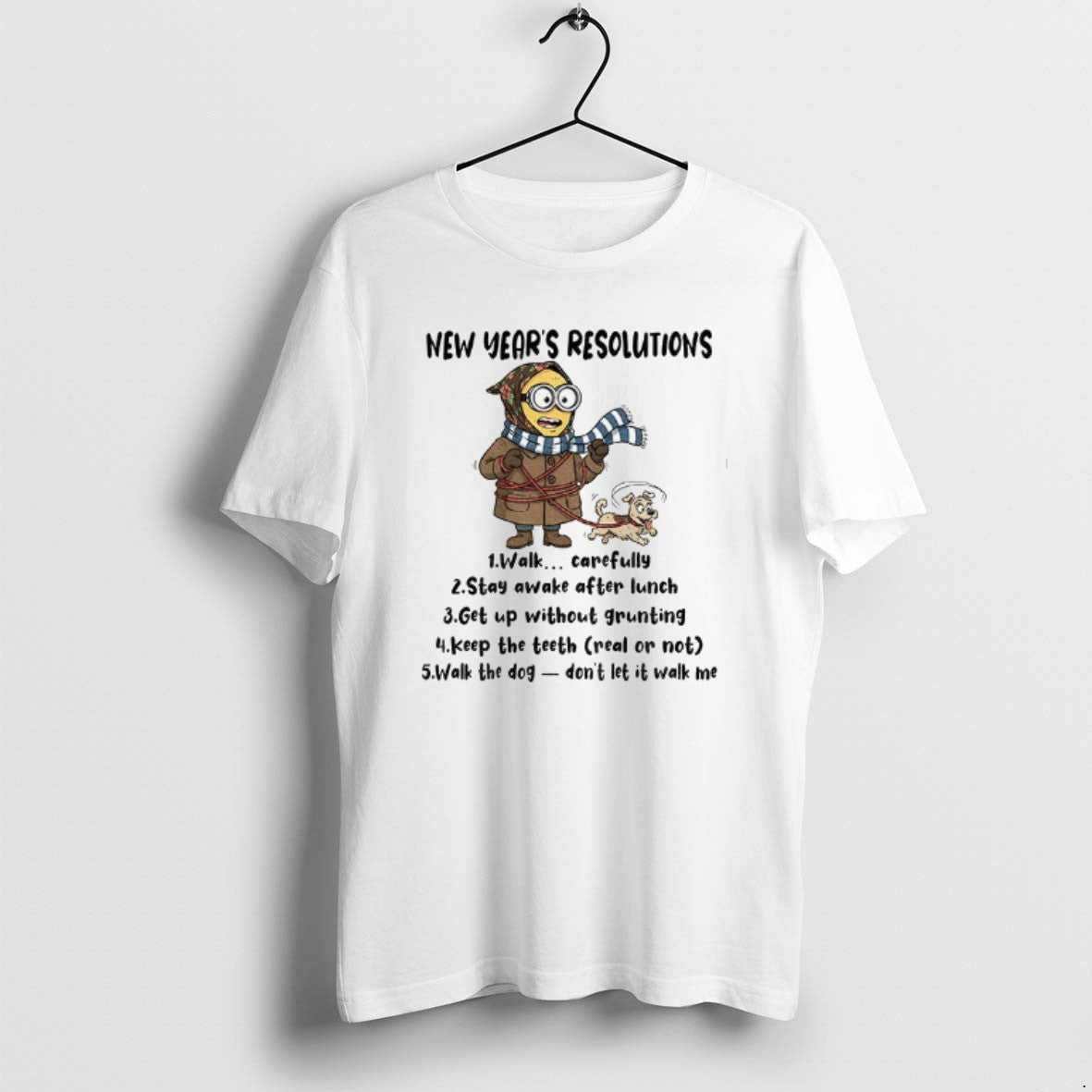 Official New Years Resolutions Walk Carefully Stay Awake After Lunch Get Up Without Grunting Christmas T-Shirts, Hoodie,...