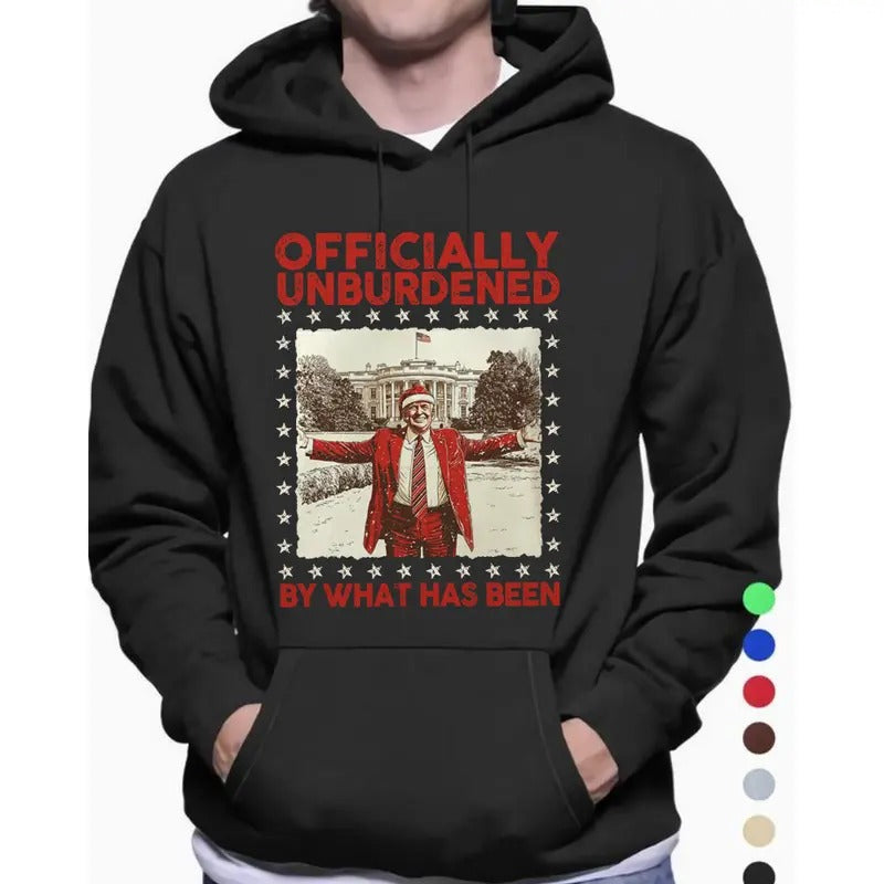 Officially Unburdened By What Has Been Funny Hoodie Casual Street Style Fleece Fabric Pullover Sweatshirt for Women for...