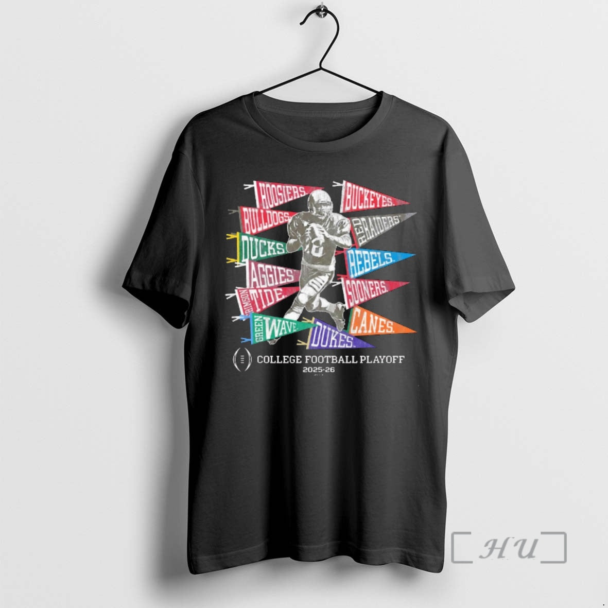 Officials 12 Teams College Football Playoff 2025 26 Pennants Football Player Premium T Shirts Sweater Hoodie, Sweatshirt