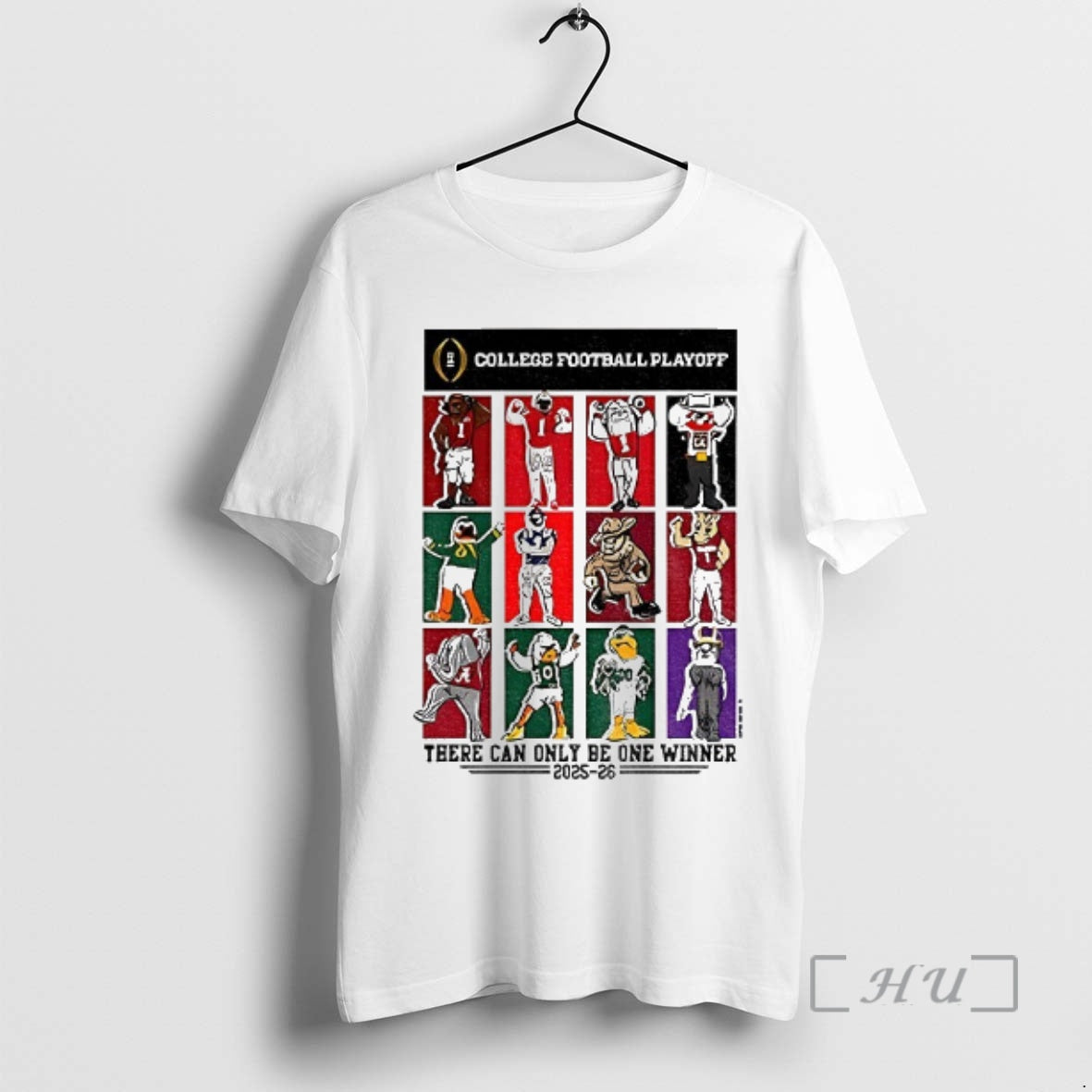 Officials 2025 College Football Playoff 12 Team Mascots There Can Only Be One Winner 2025 T-Shirts, Hoodie, Sweatshirt