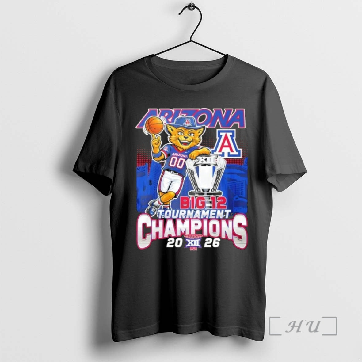 Officials 2026 Big 12 Tournament Champions Arizona Wildcats Mascot Skyline