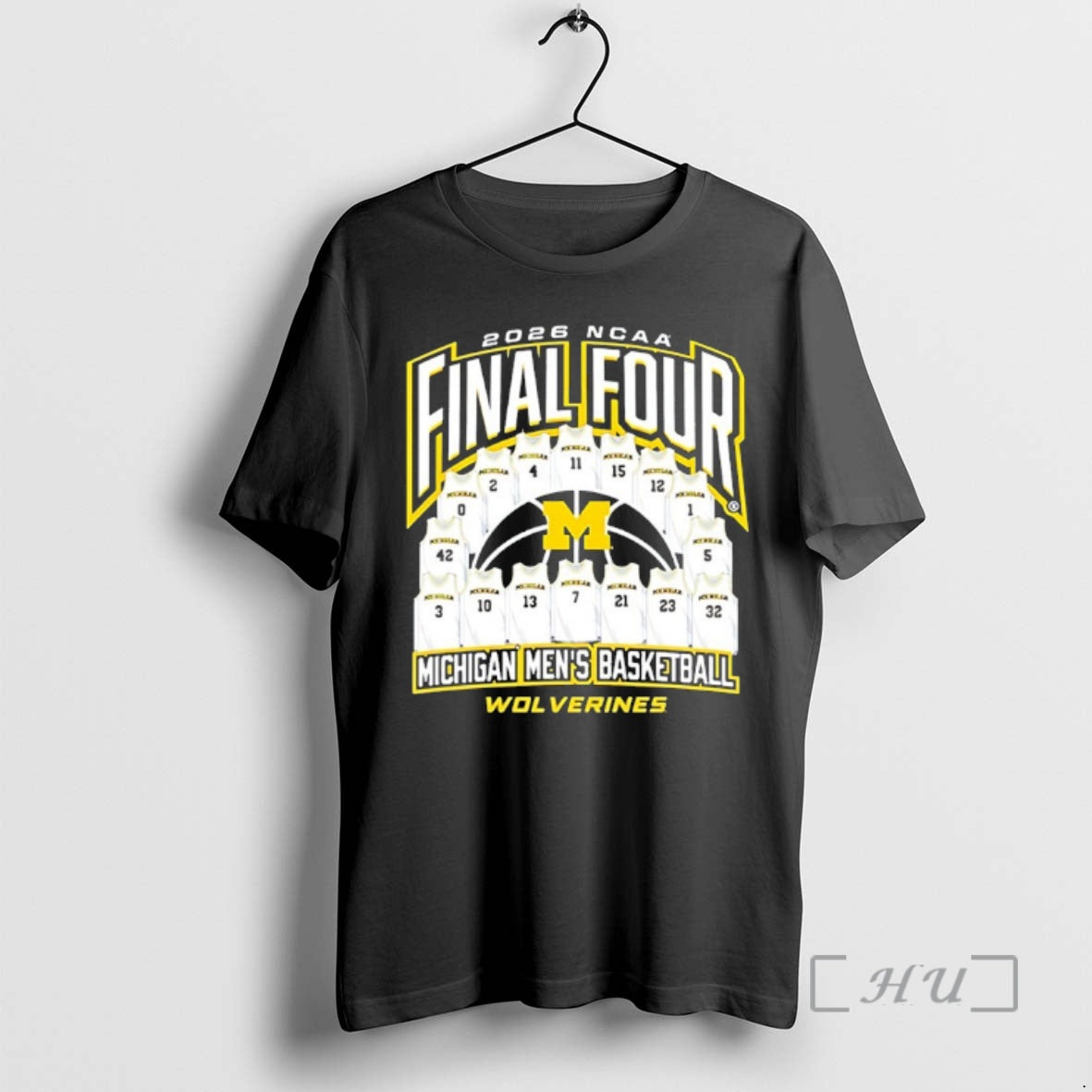 Officials 2026 Ncaa Final Four Michigan Mens Basketball Wolverines Player Jerseys Graphic Premium T Shirts