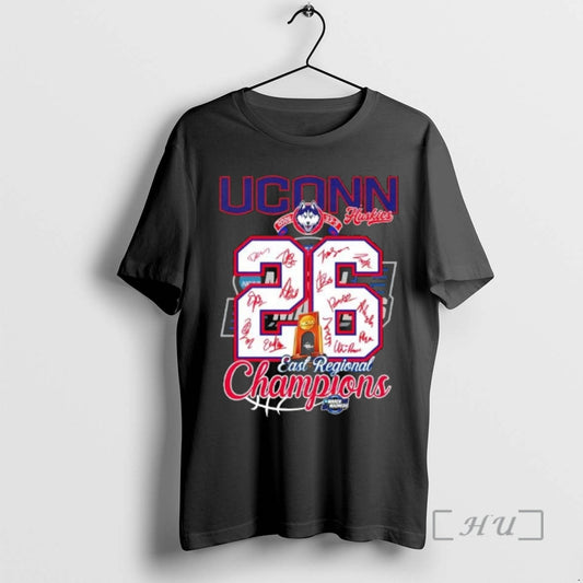 Officials 2026 Uconn Huskies East Regional Champions March Madness All Signatures Premium T Shirts Sweater