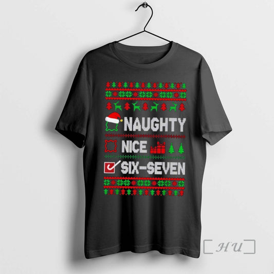 Officials 6 7 Meme Nice Naughty 67 Ugly Christmas Sweat T-Shirts, Hoodie, Sweatshirt | WearSparks.com
