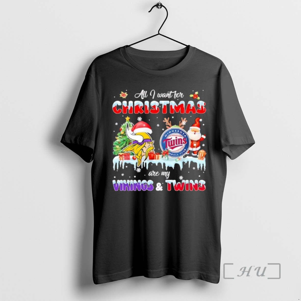 Officials All I Want For Christmas Are My Minnesota Vikings And Minnesota Twins Premium T-Shirts, Hoodie, Sweatshirt