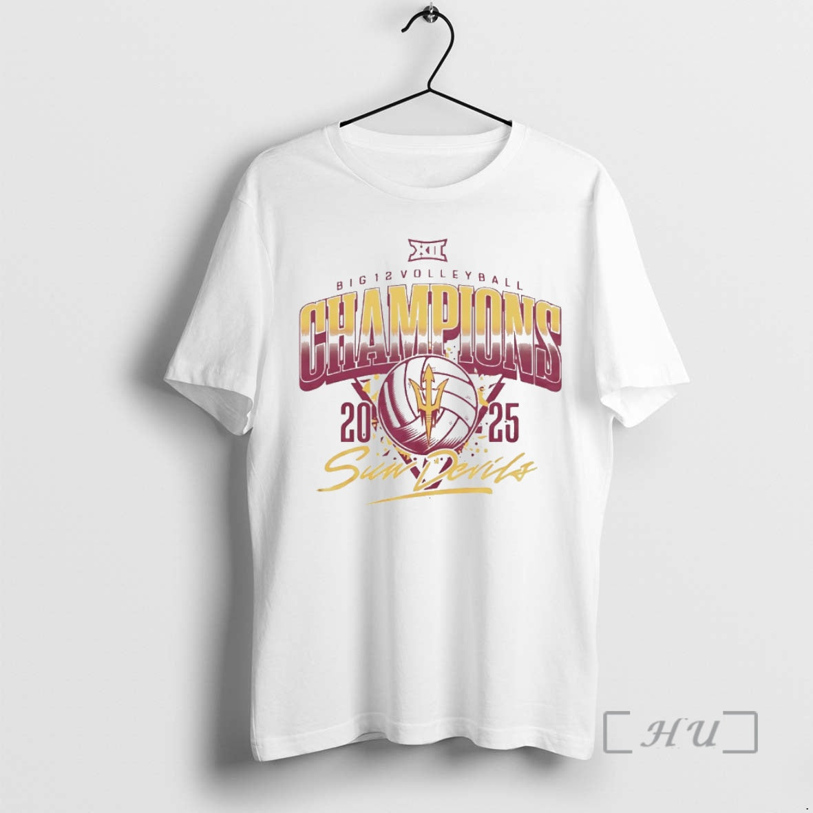 Officials Arizona State Sun Devils 2025 Big 12 Volleyball Champions Christmas Premium T Shirts Sweater Hoodie, Sweatshirt