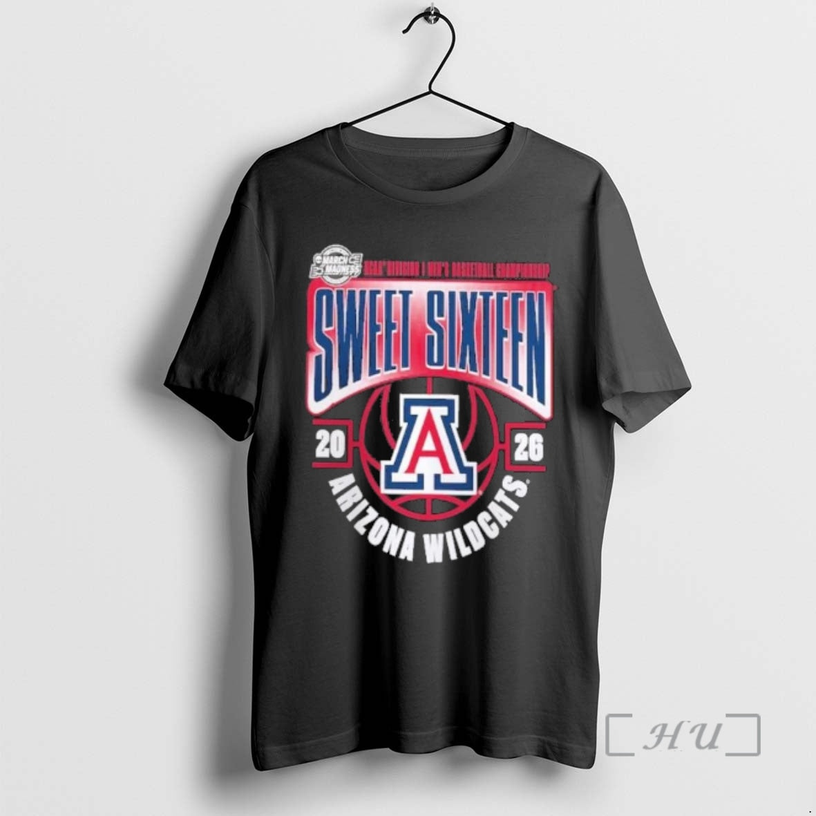 Officials Arizona Wildcats 2026 Ncaa Mens Basketball Tournament March Madness Sweet 16 Premium T Shirts