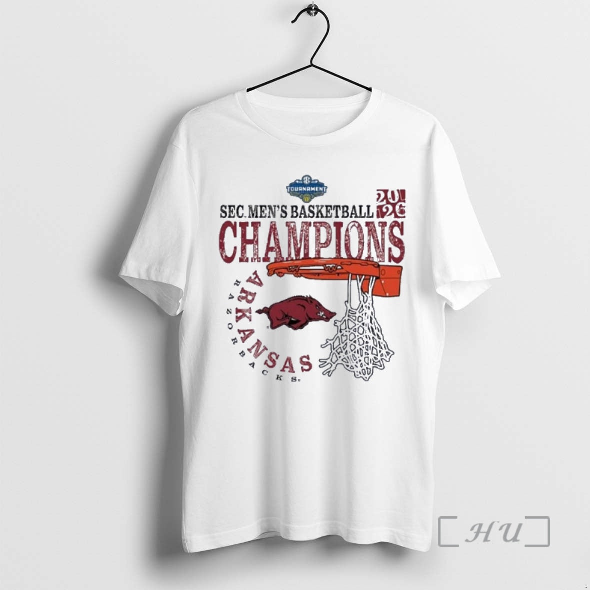 Officials Arkansas Razorbacks Sec Mens Basketball Tournament Champions Cut Nets