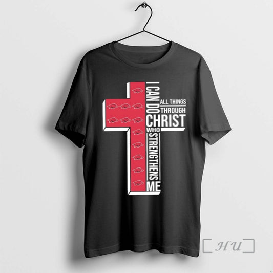 Officials Arkansas Razorbacks Womens Basketball I Can All Things Do Through Christ Who Strengthens Me T-Shirts, Hoodie,...