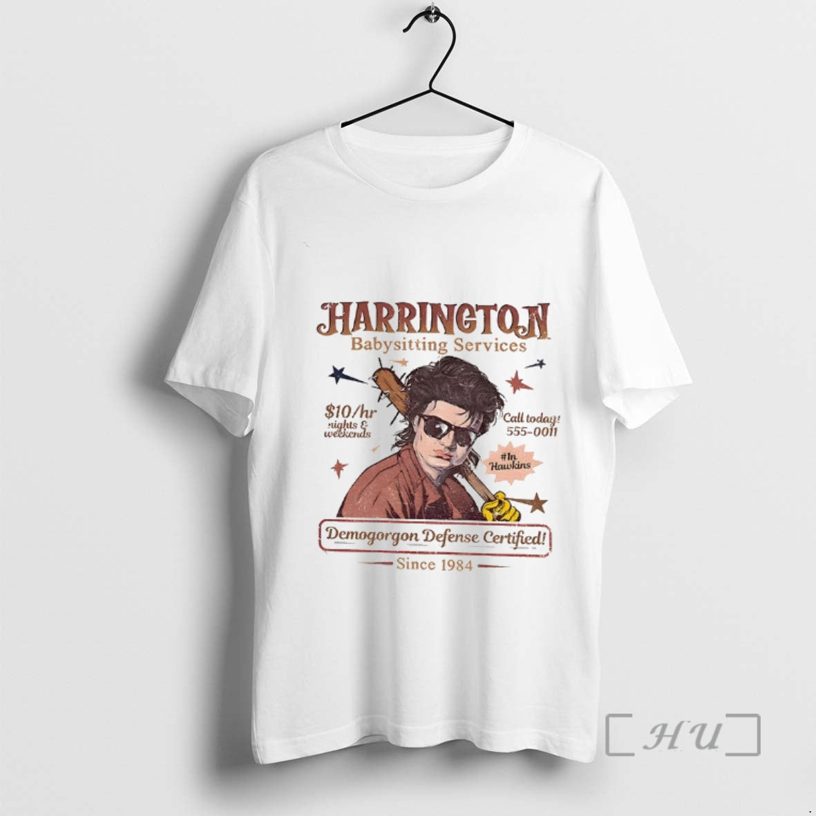 Officials Babysitter Harrington Demogorgon Defense Certified Mom Of The Year St5 Stranger Movie Premium T-Shirts, Hoodie,...