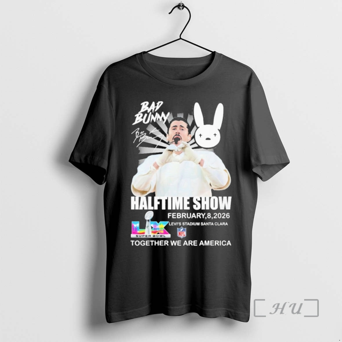 Officials Bad Bunny Halftime Show Together We Are America T-Shirts, Hoodie, Sweatshirt | WearSparks.com