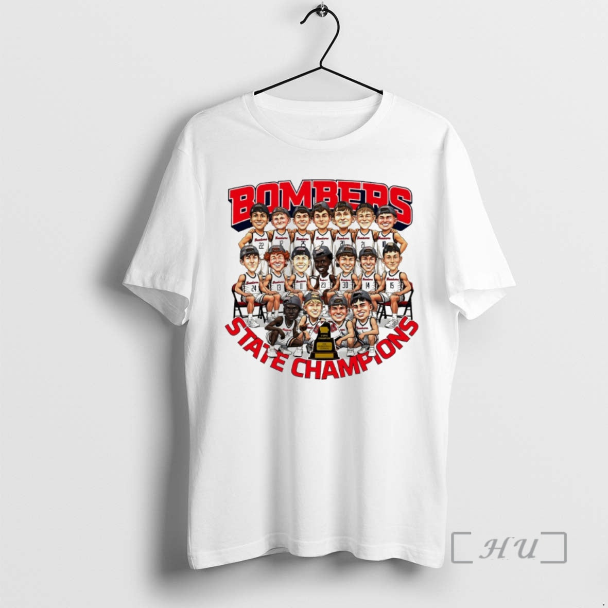 Officials Ballard Bombers Basketball State Champions Cartoon