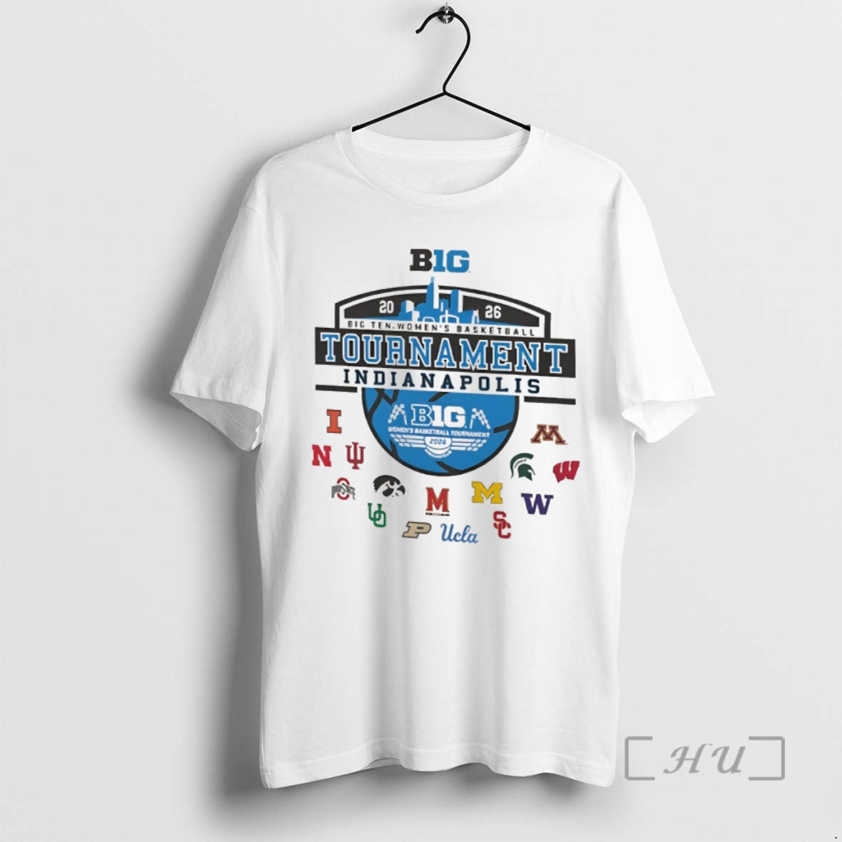Officials Big Ten 2026 Big Ten Womens Basketball Tournament Skyline Indianapolis Premium T Shirts Sweater