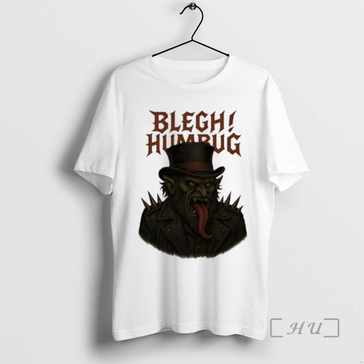 Officials Blegh Humbug Monster With A Long Tongue Heavy Metal Christmas Premium T Shirts Sweater Hoodie, Sweatshirt