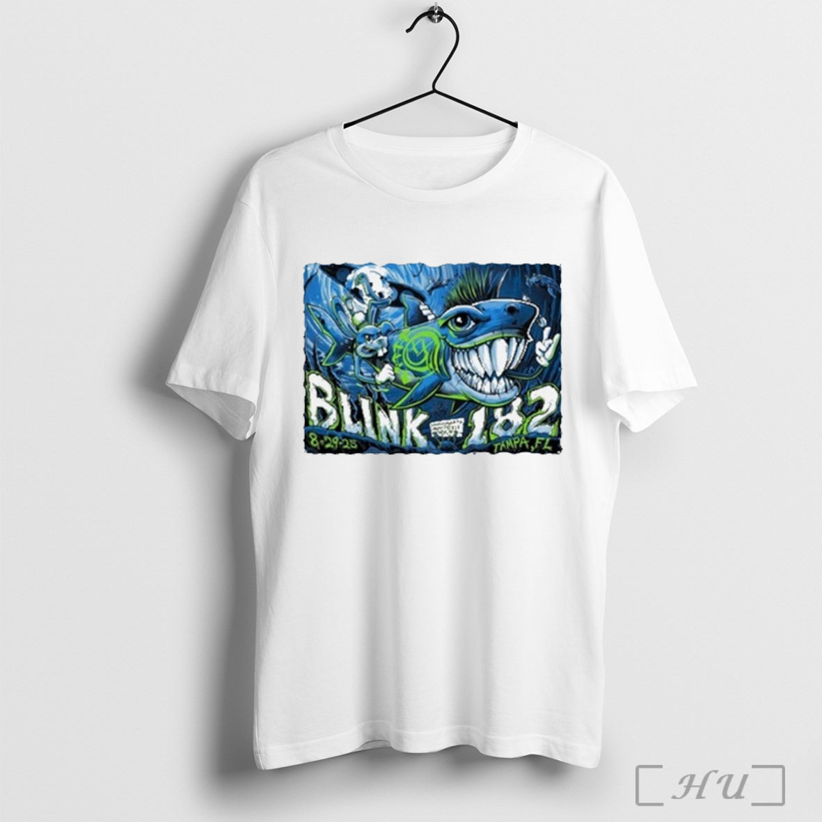 Officials Blink 182 Midflorida Credit Union Amphitheatre Aug 29 2025 Tour T Shirt