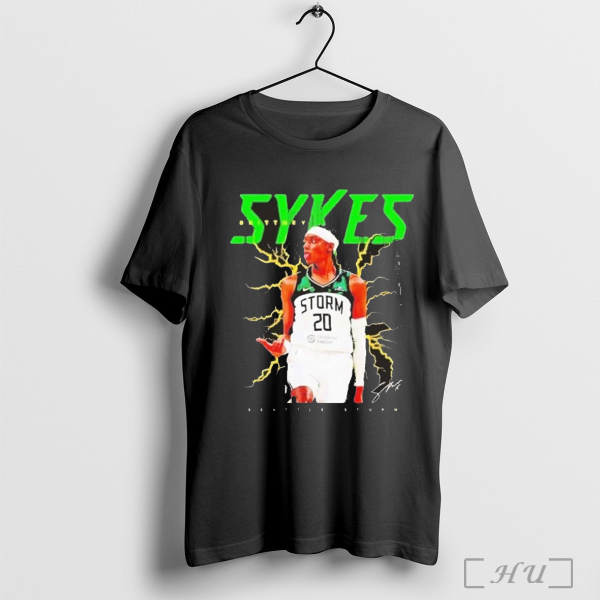 Officials Brittney Sykes Celebration Electric Seattle Storm T Shirt