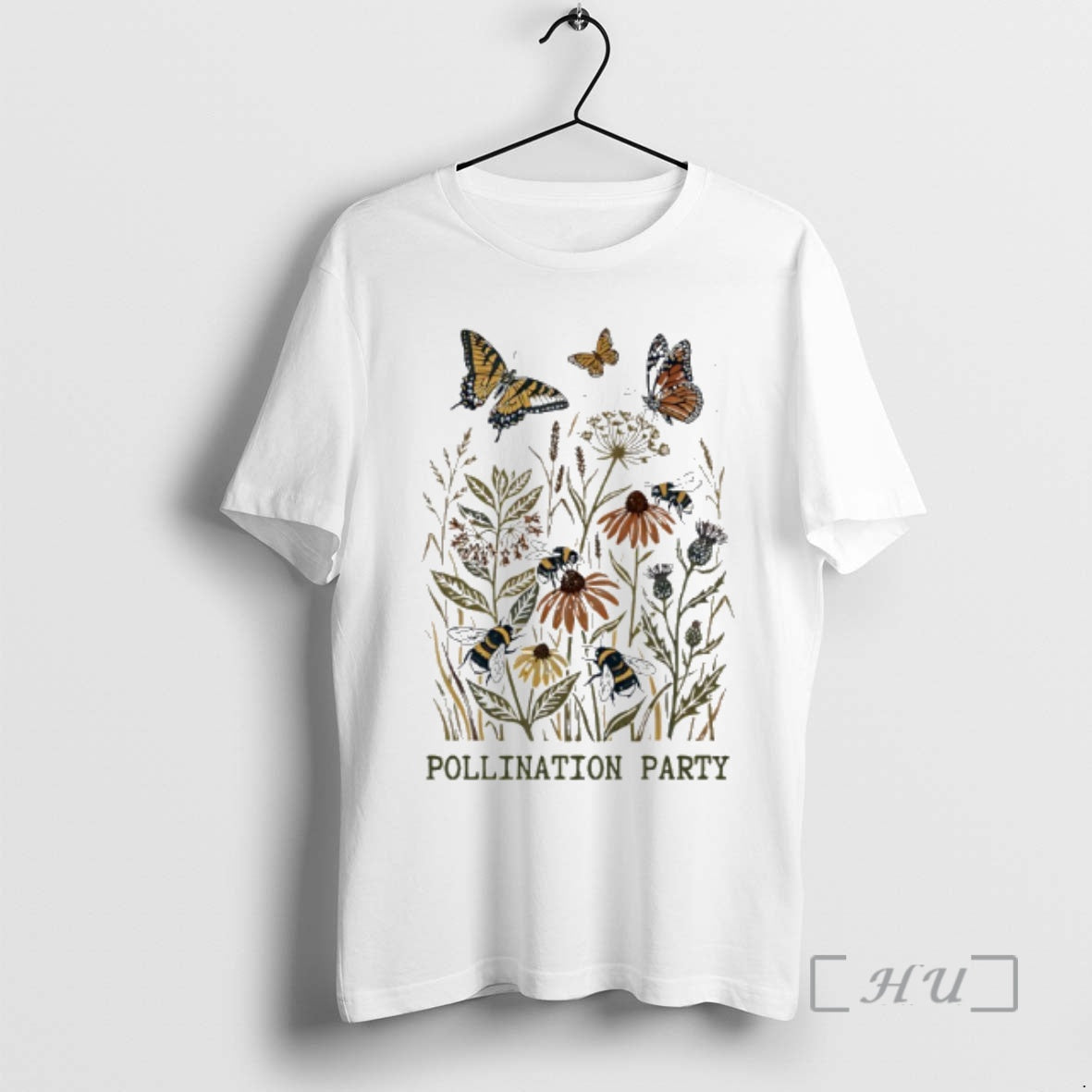 Officials Butterfly And Bee Pollination Party Graphic