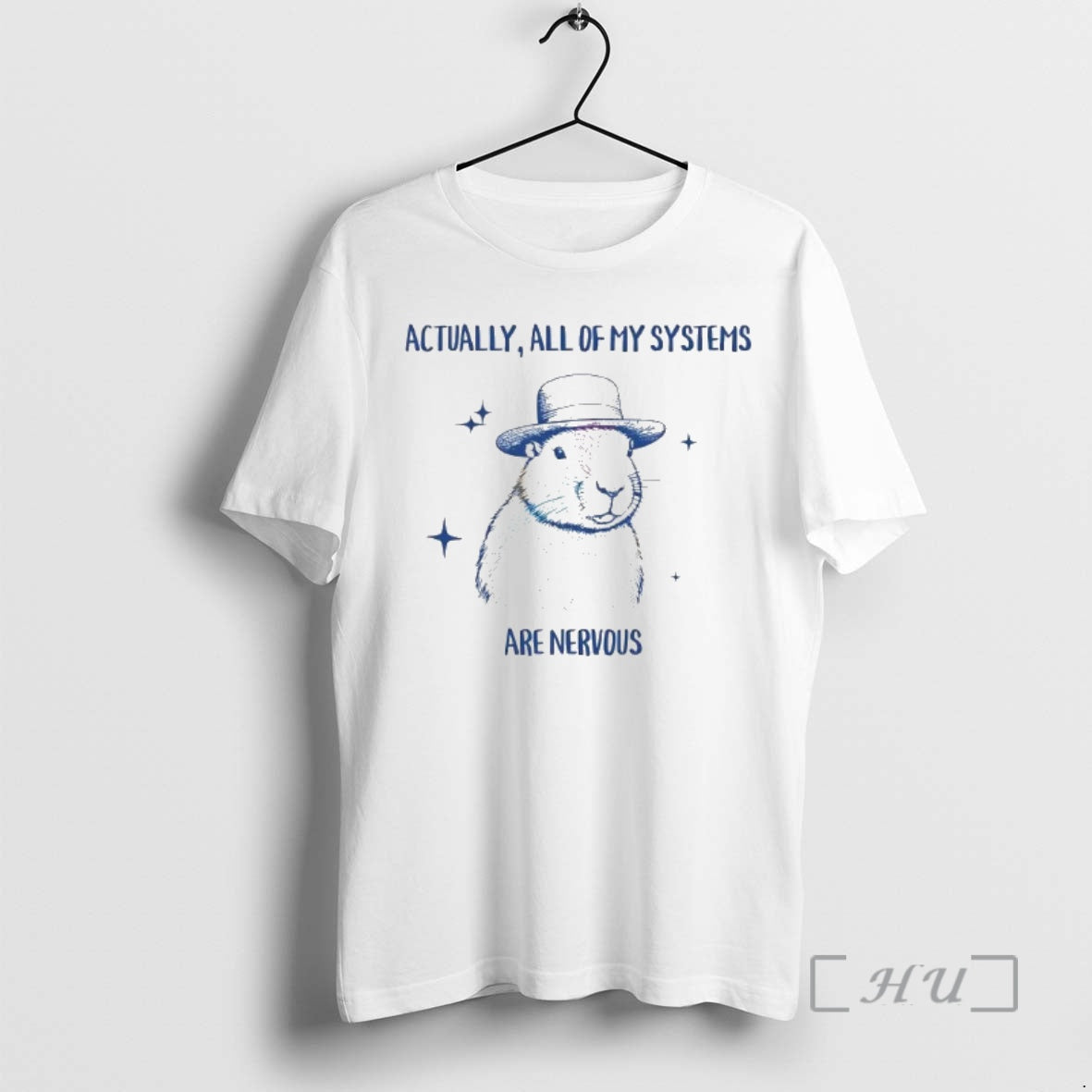 Officials Capybara Actually All Of My Systems Are Nervous T-Shirts, Hoodie, Sweatshirt | WearSparks.com