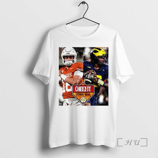 Officials Cheez It Citrus Bowl 2025 Michigan Wolverines Va Texas Longhorns Football Camping World Stadium T-Shirts,...