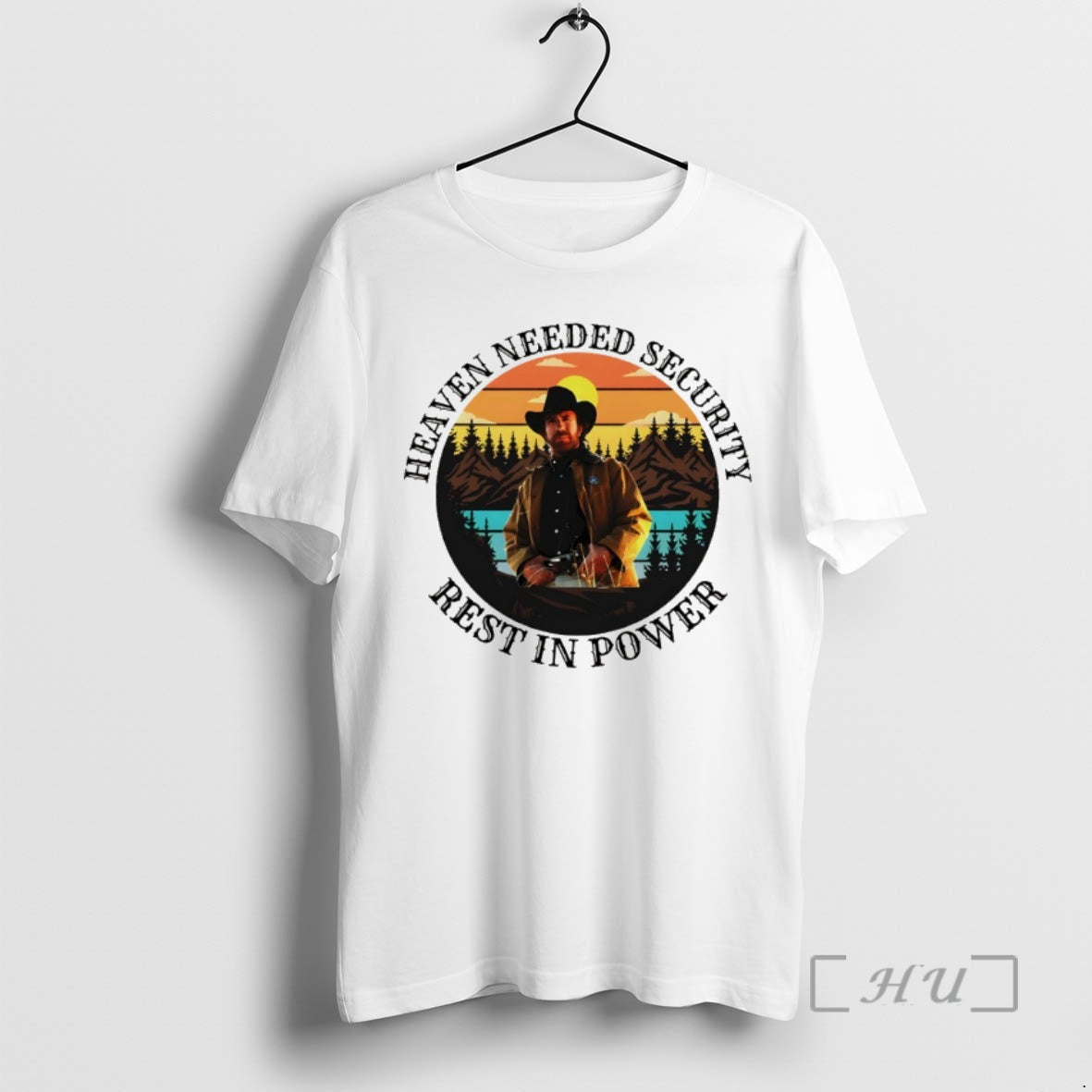 Officials Chuck Norris Heaven Needed Security Rest In Power Graphic