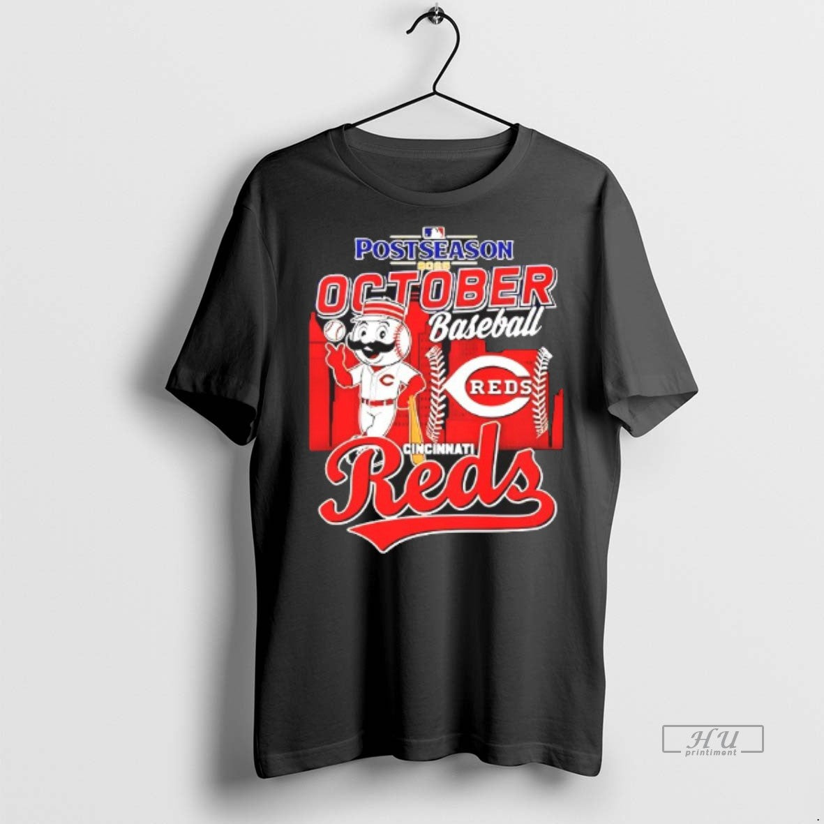 Officials Cincinnati Reds Mlb October Baseball Postseason 2025 City Skyline T Shirt Sweater