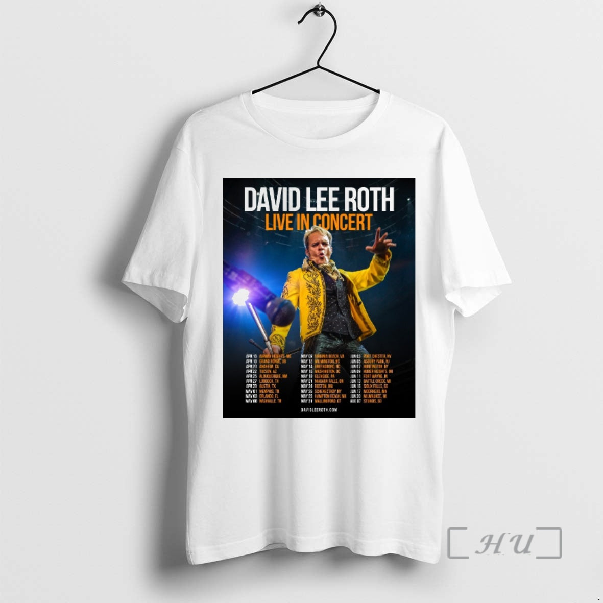 Officials David Lee Roth Live In Concert 2026 Norrth America Schedule Premium T Shirts Sweater Hoodie, Sweatshirt