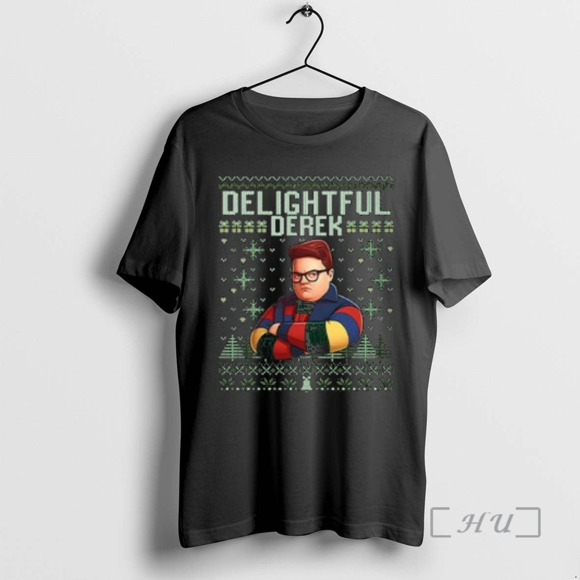 Officials Delightful Derek Christmas Circle Black T-Shirts, Hoodie, Sweatshirt | WearSparks.com
