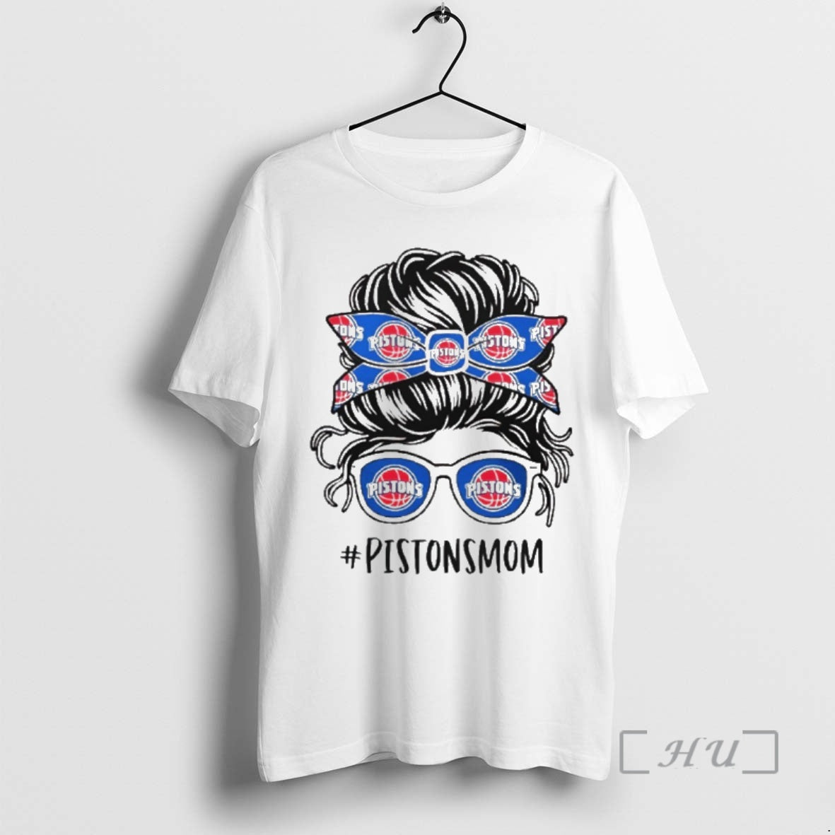 Officials Detroit Pistons Mom Messy Bun