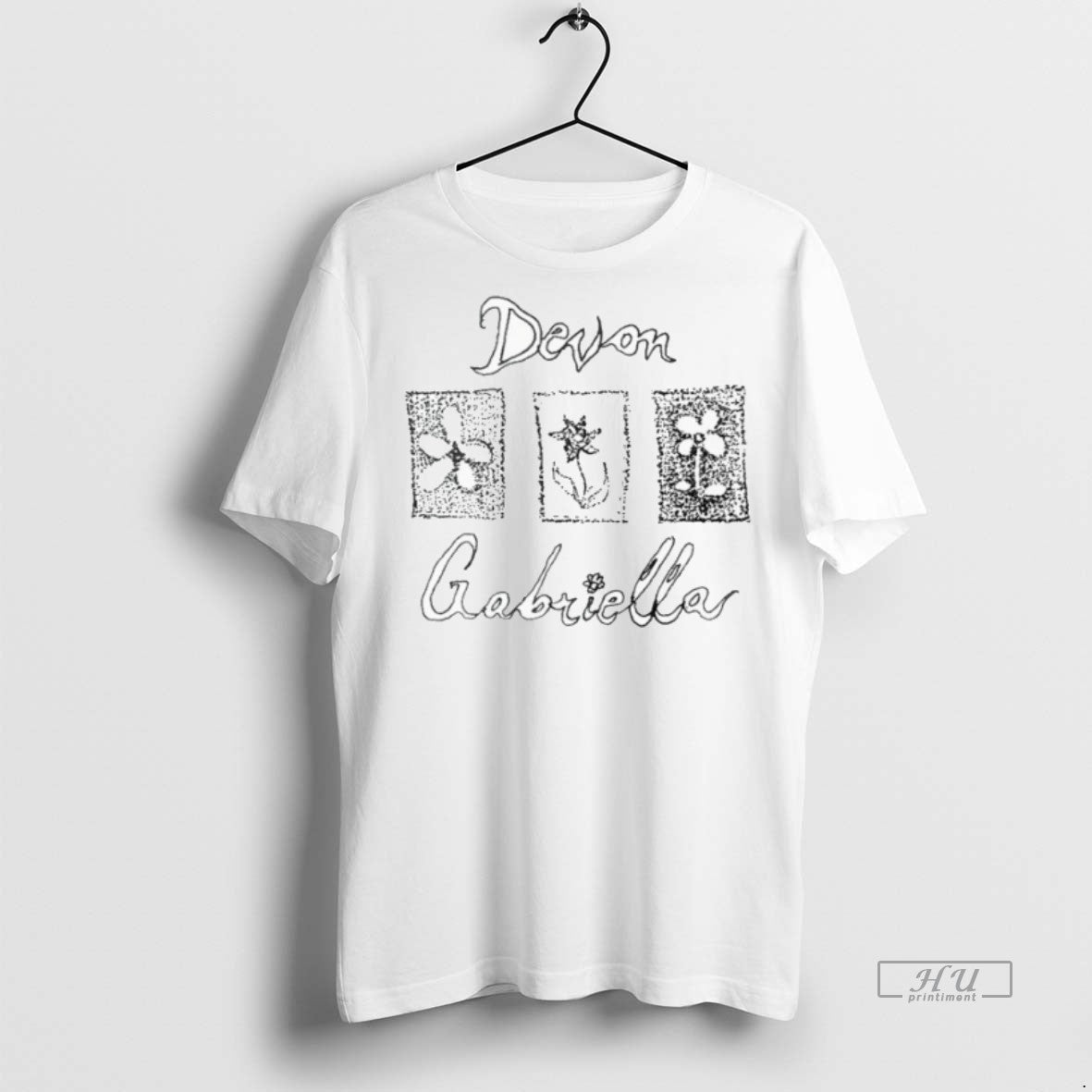 Officials Devon Gabriella Flower Stamp T Shirt Sweater