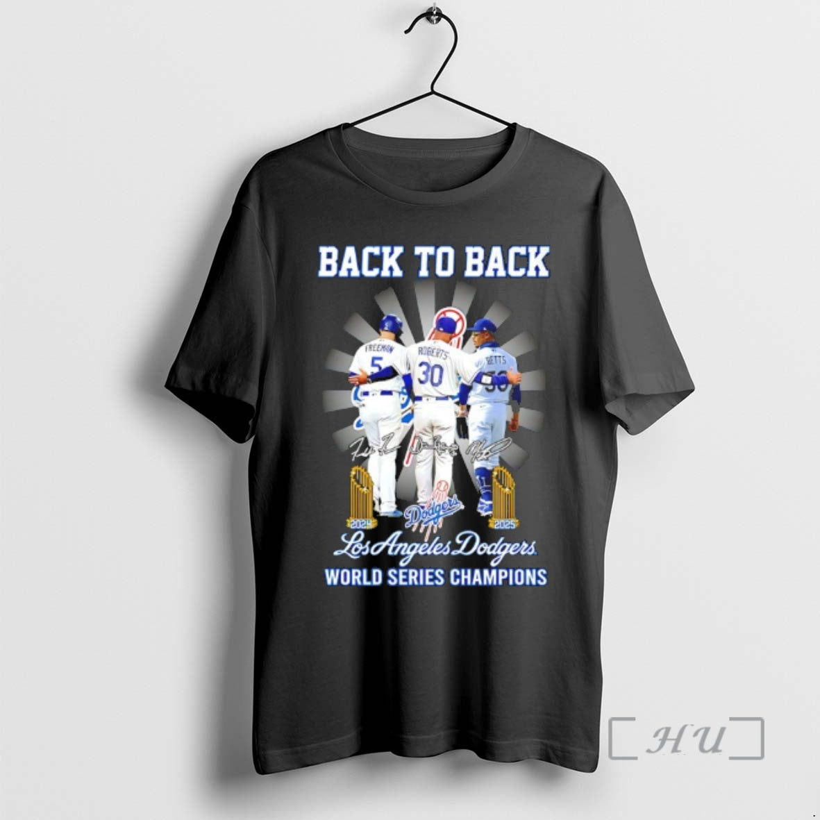 Officials Dodgers Freeman Roberts And Betts Back To Back 24 25 World Series Champions Signatures T-Shirts, Hoodie, Sweatshirt