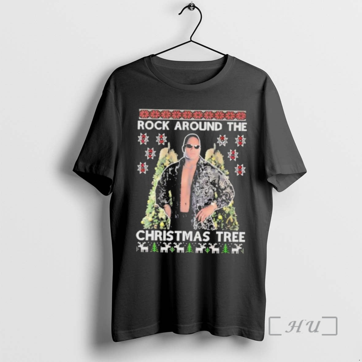 Officials Dwayne Johnson Rock Around The Christmas Tree T-Shirts, Hoodie, Sweatshirt | WearSparks.com