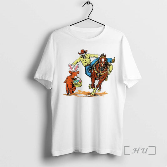 Officials Easter Cowboy With Bunny Basket Western Spring Easter Day 2026 Premium T Shirts Sweater