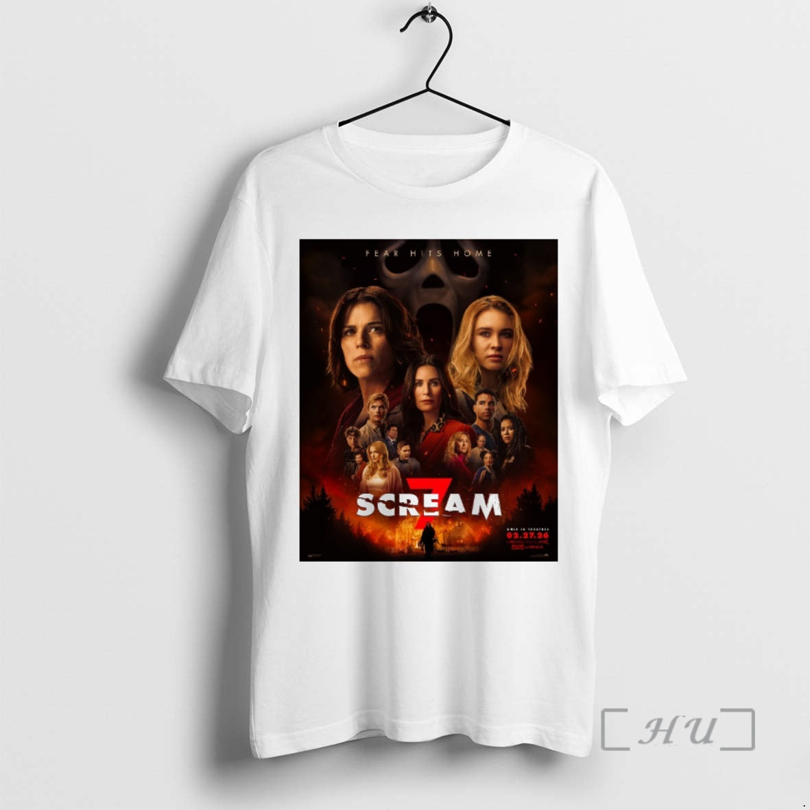 Officials Fear Hit Home Scream 7 Only In Theatres February 27 2026 Premium T Shirts Hoodie, Sweatshirt | WearSparks.com