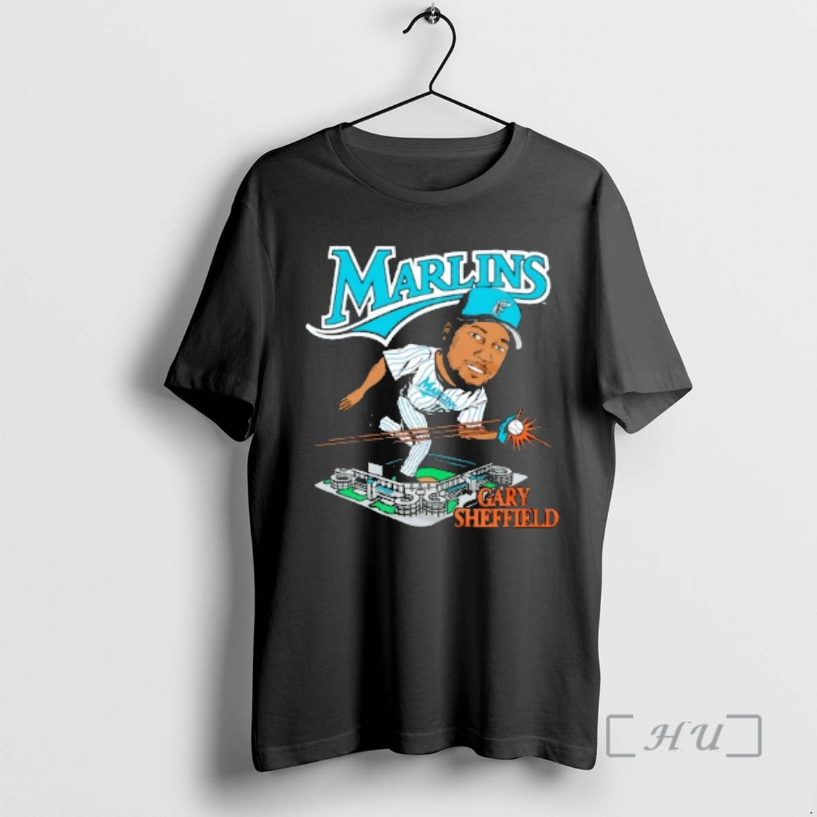 Officials Gary Sheffield Florida Marlins Baseball Caricature