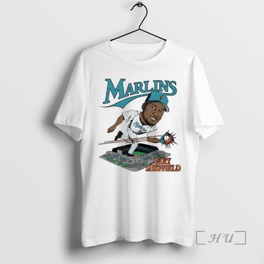 Officials Gary Sheffield Florida Marlins Player Caricature Graphic
