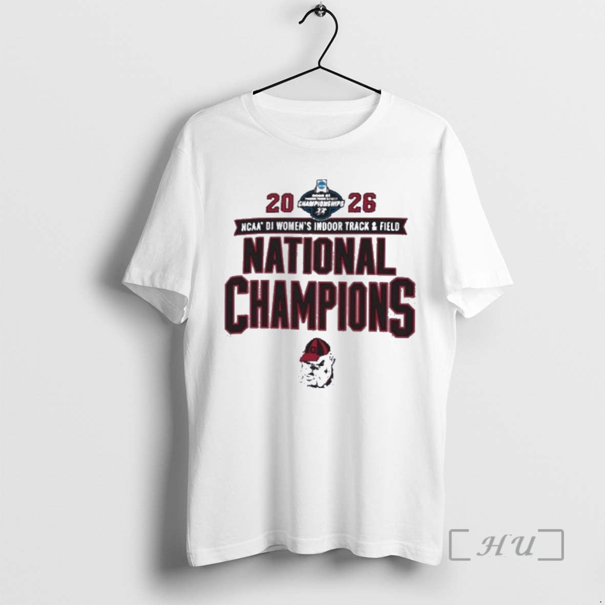 Officials Georgia Bulldogs 2026 Ncaa Di Womens Indoor Track Field National Champions Premium T Shirts