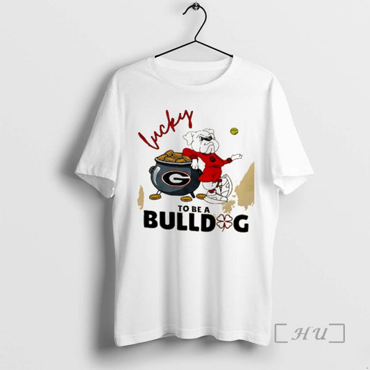 Officials Georgia Bulldogs St Patricks Day Lucky To Be A Bulldog Premium T Shirts Sweater