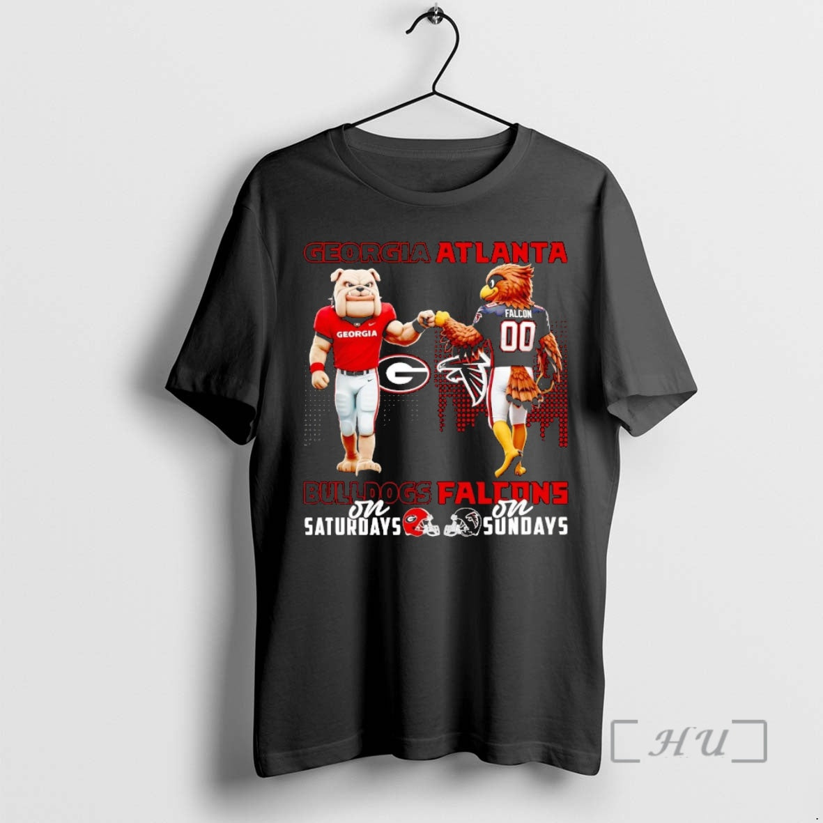 Officials Georgia Bulldogs On Saturdays Atlanta Falcons On Sundays Mascot T-Shirts, Hoodie, Sweatshirt | WearSparks.com