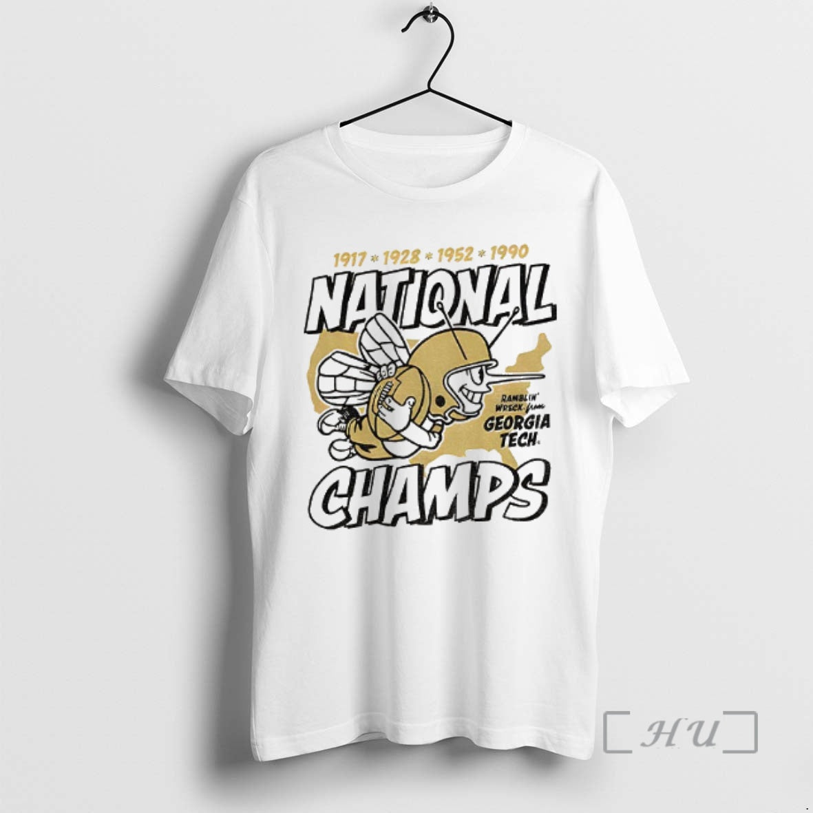 Officials Georgia Tech Yellow Football Four Time National Champs T-Shirts, Hoodie, Sweatshirt | WearSparks.com
