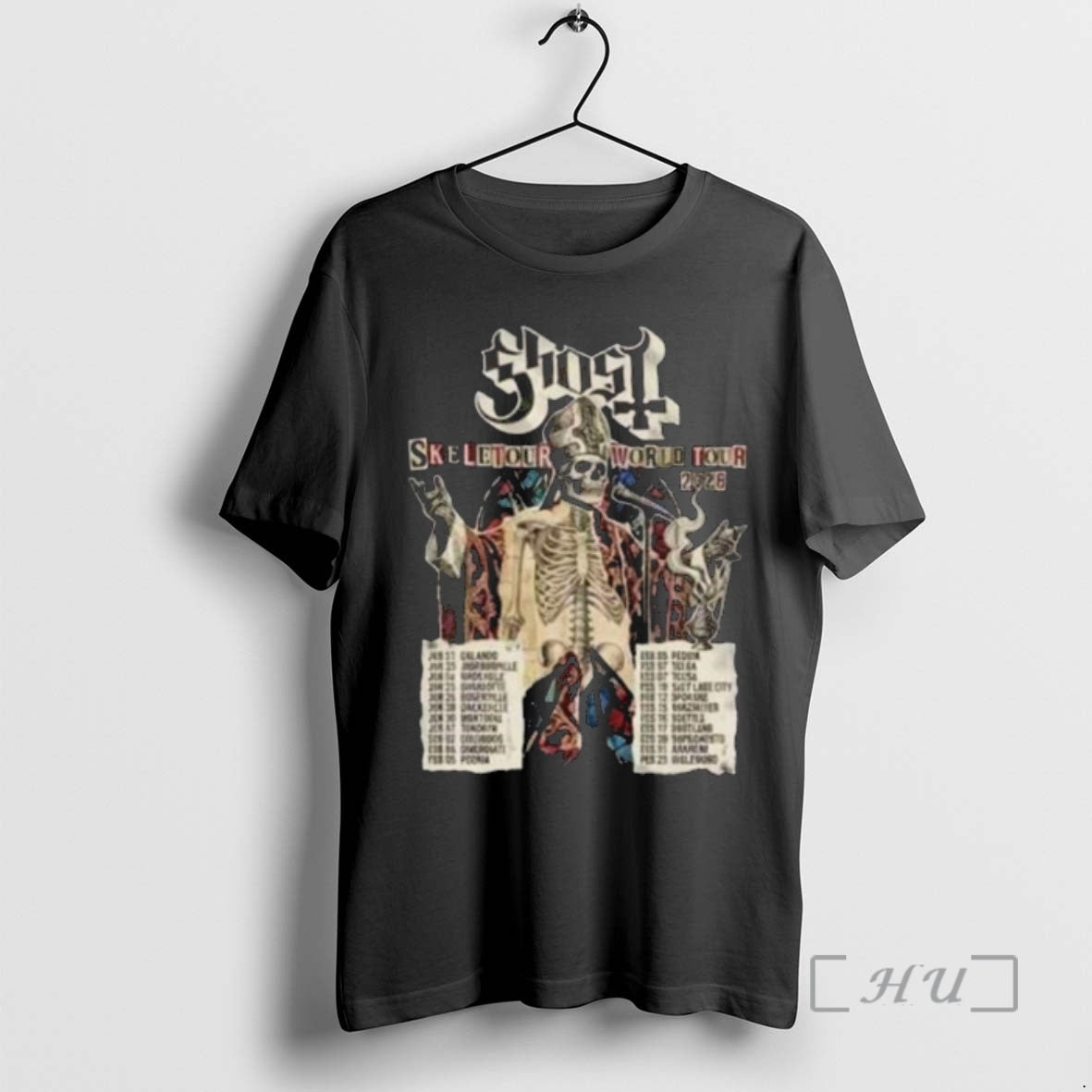 Officials Ghost Skeletour World Tour 2026 Tour Dates T-Shirts, Hoodie, Sweatshirt | WearSparks.com