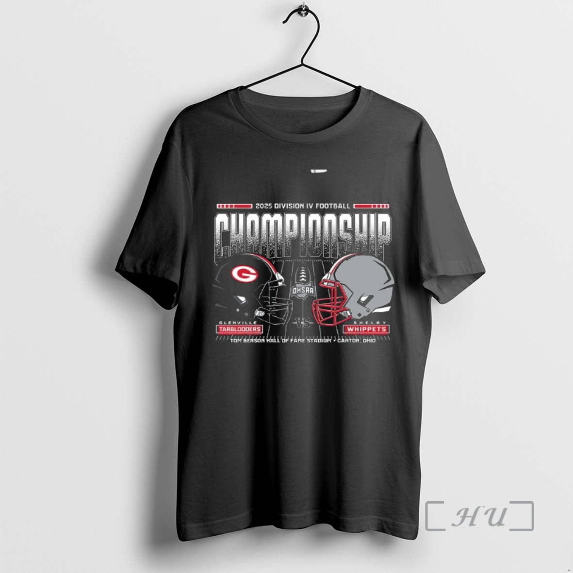 Officials Glenville Tarblooders Vs Shelby Whippets 2025 Ohsaa Division Iv Football Championship Matchup Premium T-Shirts,...