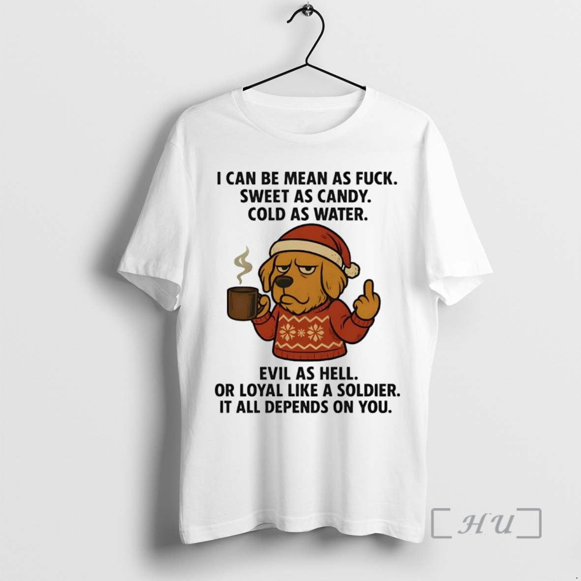 Officials Golden Retriever I Can Be Mean As Fuck It All Depends On You Christmas T-Shirts, Hoodie, Sweatshirt