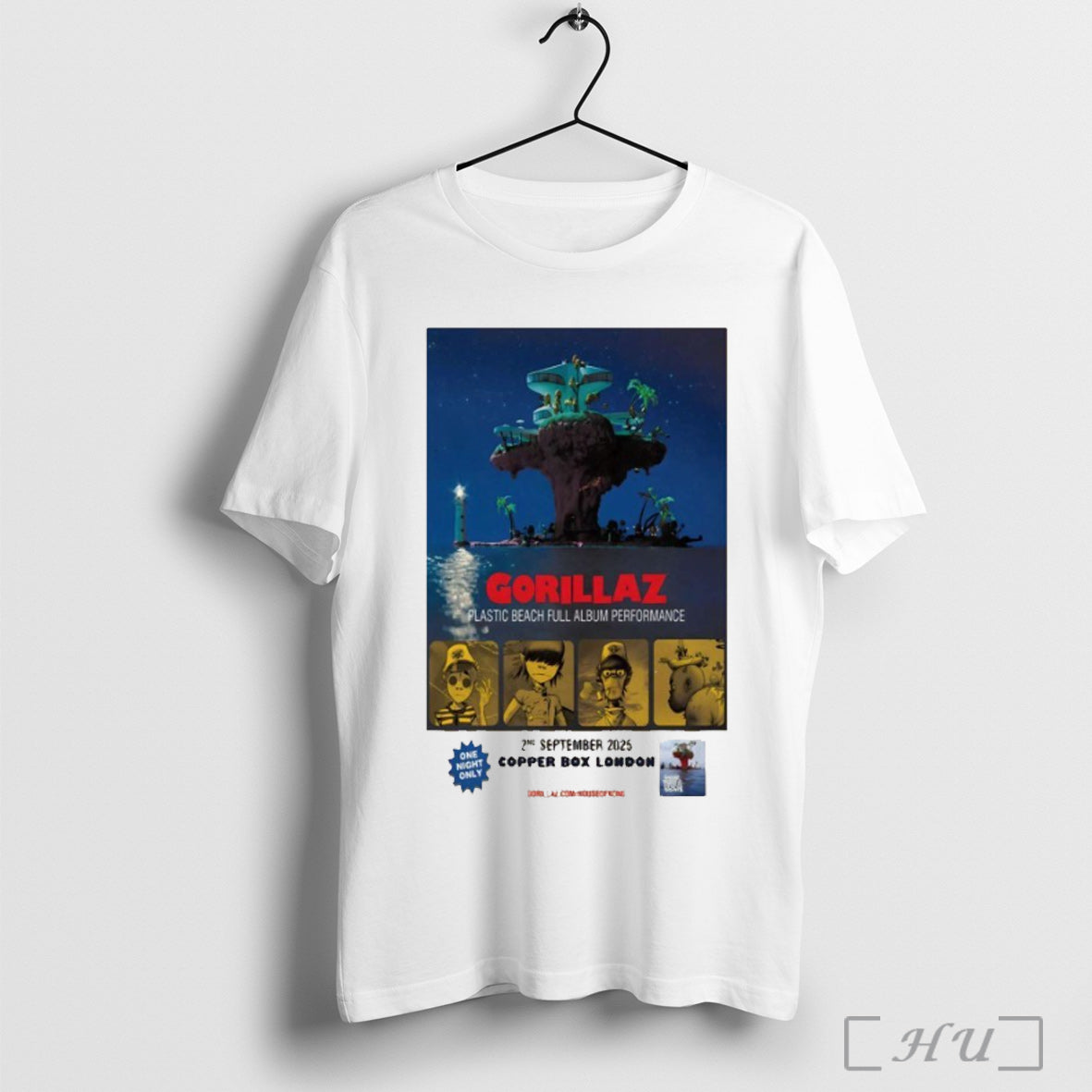 Officials Gorillaz Plastic Beach Full Album London 09 02 2025 T Shirt