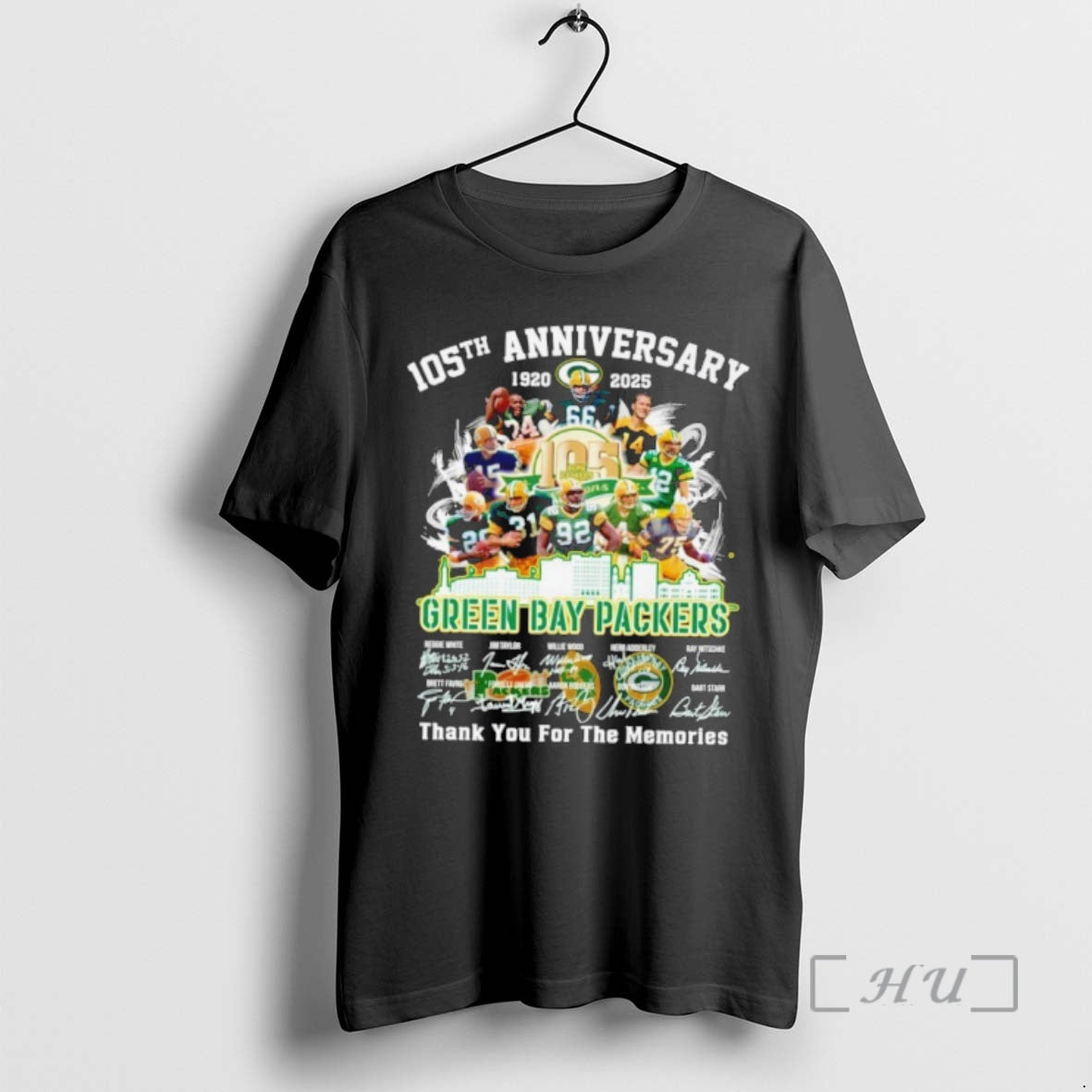 Officials Green Bay Pacers 105th Anniversary Thank You For The Memories Signatures Premium T Shirts Hoodie, Sweatshirt