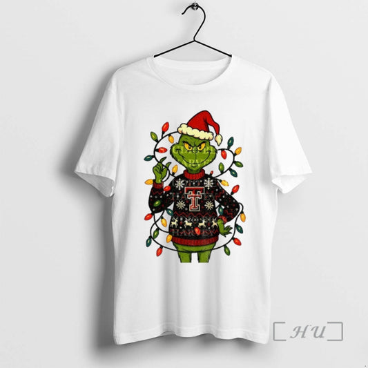 Officials Grinch Santa Hat Texas Tech Red Raiders Football Christmas 2025 Premium T Shirts Sweater Hoodie, Sweatshirt